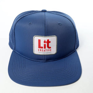 Lit Slogan Flat Bill Hat